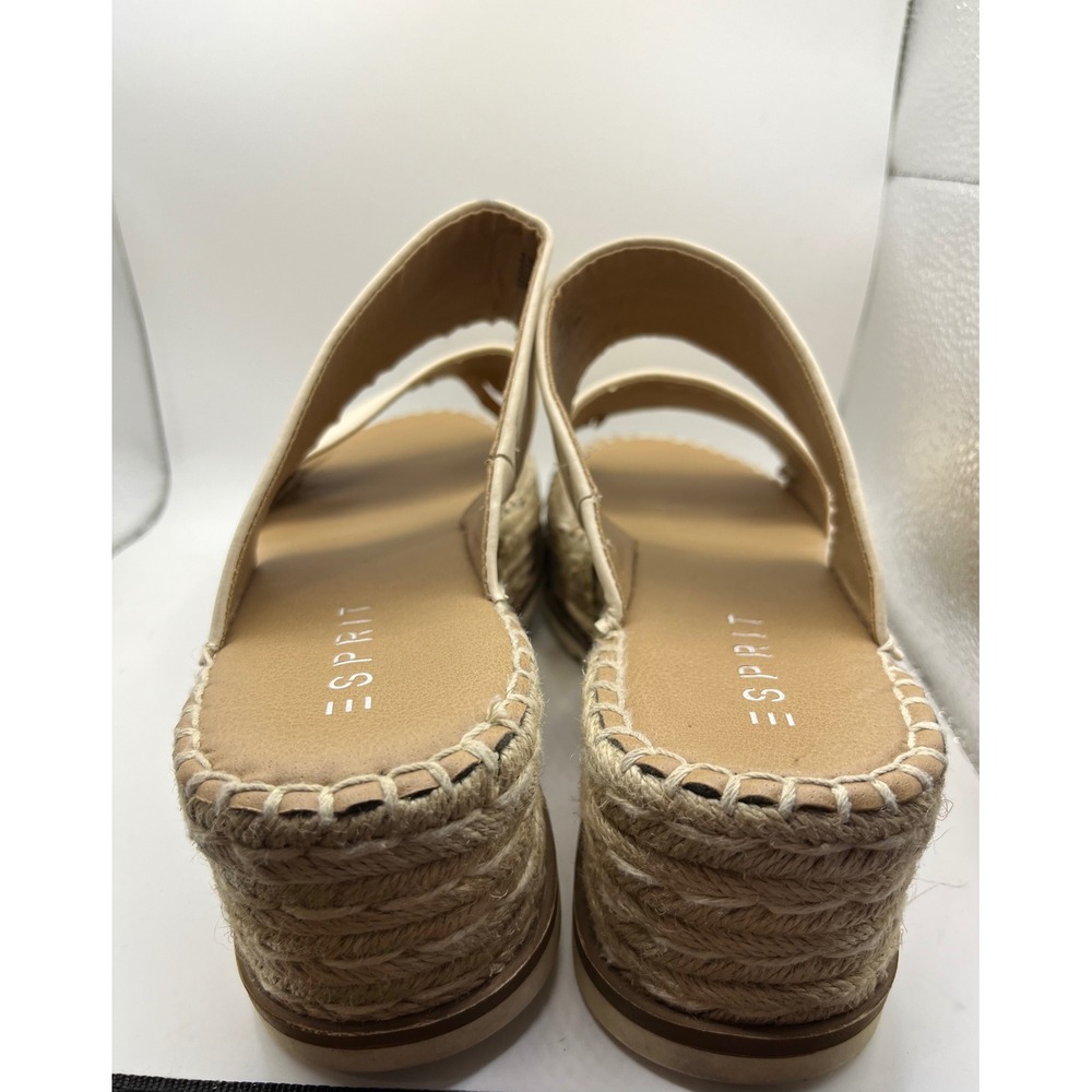 ESPRIT‎ Women Beige Platform Espadrille Slide Sandals Size 9.5M Katalina - Picture 3 of 8